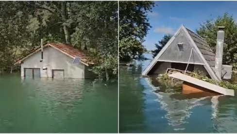 IZNAD VODE VIRE SAMO KROVOVI: Priroda pokazala svoju snagu u Hrvatskoj, Drava nosila sve pred sobom (VIDEO)