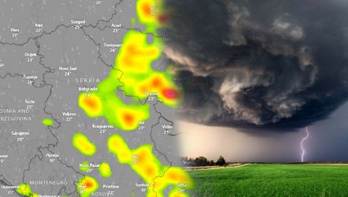 NOVO UPOZORENJE RHMZ: Stiže nam jako nevreme, na udaru ovi delovi Srbije