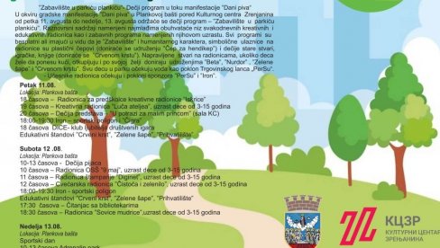 ZABAVIŠTE U PARKIĆU PLANKIĆU: Dečji program tokom zrenjaninskih Dana piva ZABAVIŠTE U PARKIĆU PLANKIĆU: Dečji program tokom zrenjaninskih Dana piva