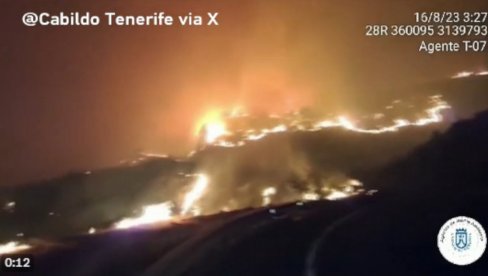 STRAVIČAN POŽAR NA KANARSKIM OSTRVIMA: Tenerifi u plamenu, u gašenje učestvuje 150 vatrogasaca sa 11 helikoptera (VIDEO) STRAVIČAN POŽAR NA KANARSKIM OSTRVIMA: Tenerifi u plamenu, u gašenje učestvuje 150 vatrogasaca sa 11 helikoptera (VIDEO)