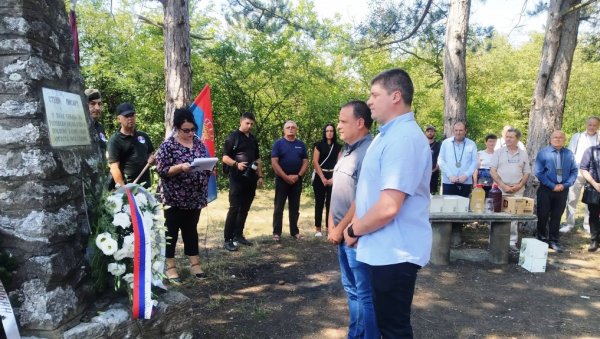 ВЕНЦИ НА СПОМЕНИК СТЕВИ ПИСАРУ: На Карађорђевом брду изнад Параћина обележен завршетак Иванковачке битке (ФОТО)