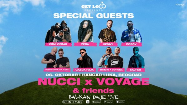 NUCCI & VOYAGE ОТКРИВАЈУ СПЕЦИЈАЛНЕ ГОСТЕ НА КОНЦЕРТУ У ХАНГАРУ: Црни Церак, Десингерица x Пљугица, Зера, Цорона & Римски и многи други NUCCI & VOYAGE ОТКРИВАЈУ СПЕЦИЈАЛНЕ ГОСТЕ НА КОНЦЕРТУ У ХАНГАРУ: Црни Церак, Десингерица x Пљугица, Зера, Цорона & Римски и многи други