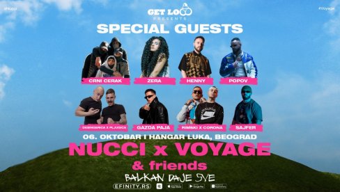 NUCCI & VOYAGE OTKRIVAJU SPECIJALNE GOSTE NA KONCERTU U HANGARU: Crni Cerak, Desingerica x Pljugica, Zera, Corona & Rimski i mnogi drugi NUCCI & VOYAGE OTKRIVAJU SPECIJALNE GOSTE NA KONCERTU U HANGARU: Crni Cerak, Desingerica x Pljugica, Zera, Corona & Rimski i mnogi drugi