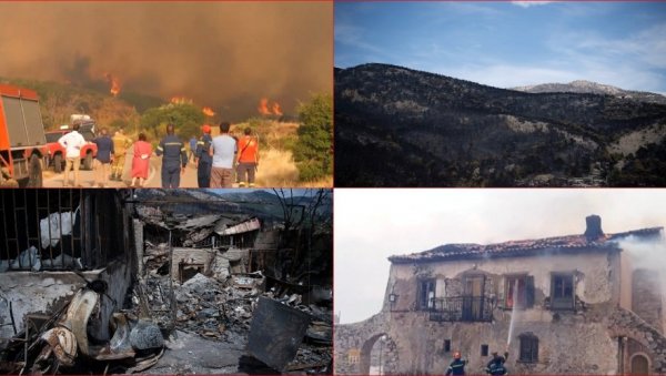 МУКАМА НЕМА КРАЈА: Ватрогасци се боре са новим жариштима у Грчкој МУКАМА НЕМА КРАЈА: Ватрогасци се боре са новим жариштима у Грчкој