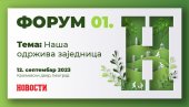 AKCIJA ZA ODRŽIVIJE OKRUŽENJE: Kompanija Novosti 12. septembra organizuje Forum 01 u Kraljevskom dvoru u Beogradu AKCIJA ZA ODRŽIVIJE OKRUŽENJE: Kompanija Novosti 12. septembra organizuje Forum 01 u Kraljevskom dvoru u Beogradu