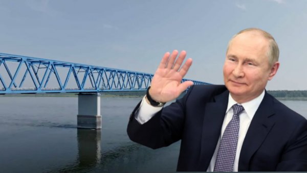 ПУТИН ОТВОРИО ВЕЛИКИ МОСТ НА СЕВЕРУ СИБИРА: Проширићемо Транссибирску железницу и активно ћемо развијати Северни морски пут (ВИДЕО)