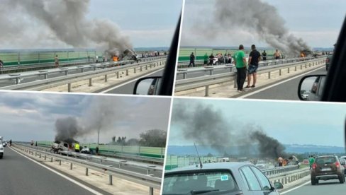 (UZNEMIRUJUĆI SNIMAK) Pogledajte trenutak sudara na auto-putu Miloš Veliki