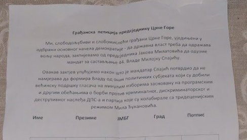 POTPISI PROTIV MANDATARA Građani traže da se Spajiću oduzmu ovlašćenja, skupštinski odbor će razmatrati zahtev ako sakupe 6.000 imena