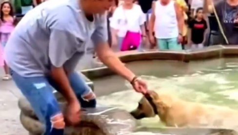PRONAŠAO NAČIN DA SE RASHLADI U LETNJIM DANIMA: Pas nasmejao sve, nije hteo da izađe iz fontane (VIDEO) PRONAŠAO NAČIN DA SE RASHLADI U LETNJIM DANIMA: Pas nasmejao sve, nije hteo da izađe iz fontane (VIDEO)