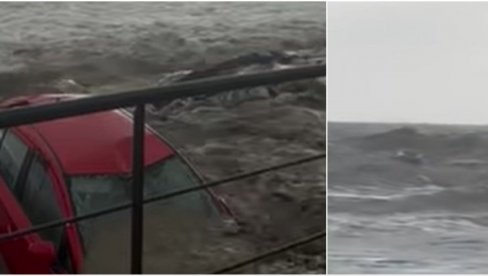 AUTOMOBIL ZAVRŠIO U MORU, TALASI GA NOSE: Jezivi prizori u Grčkoj nakon snažnog nevremena (VIDEO) AUTOMOBIL ZAVRŠIO U MORU, TALASI GA NOSE: Jezivi prizori u Grčkoj nakon snažnog nevremena (VIDEO)