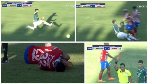 MALO JE DVA CRVENA ZA OVO: Start za zatvor, fudbal ovako nešto dugo nije video (VIDEO) MALO JE DVA CRVENA ZA OVO: Start za zatvor, fudbal ovako nešto dugo nije video (VIDEO)