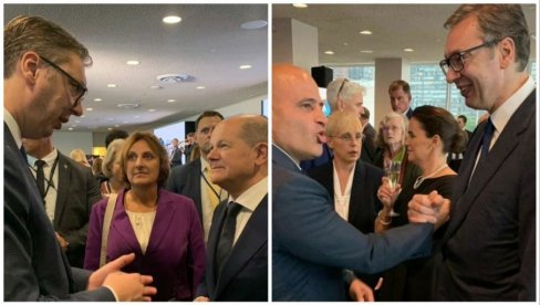 GUST RASPORED VUČIĆA U NJUJORKU: Pred predsednikom važni sastanci - Sinoć prisustvovao prijemu kod Šolca (FOTO) GUST RASPORED VUČIĆA U NJUJORKU: Pred predsednikom važni sastanci - Sinoć prisustvovao prijemu kod Šolca (FOTO)