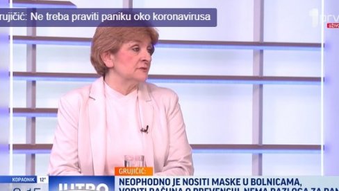 MINISTARKA GRUJIČIĆ O SLUČAJEVIMA KORONAVIRUSA: Treba da vodimo računa MINISTARKA GRUJIČIĆ O SLUČAJEVIMA KORONAVIRUSA: Treba da vodimo računa