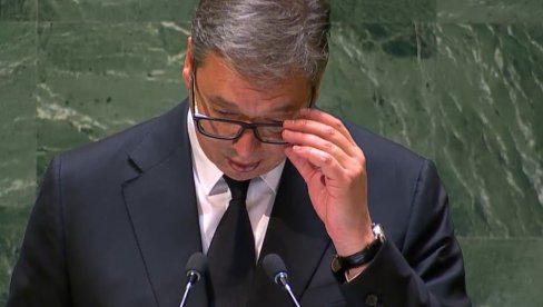 VUČIĆ SVETU POSLAO JASNU PORUKU: Gaženje Povelje UN u slučaju Srbije bila je preteča problema sa kojima se danas suočavamo VUČIĆ SVETU POSLAO JASNU PORUKU: Gaženje Povelje UN u slučaju Srbije bila je preteča problema sa kojima se danas suočavamo