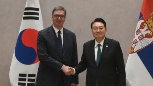 RAZGOVOR O SARADNJI DIGITALNE TEHNOLOGIJE I POLJOPRIVREDE: Predsednik Vučić sastao se sa predsednikom Republike Koreje Jun Sok-jolom (FOTO) RAZGOVOR O SARADNJI DIGITALNE TEHNOLOGIJE I POLJOPRIVREDE: Predsednik Vučić sastao se sa predsednikom Republike Koreje Jun Sok-jolom (FOTO)