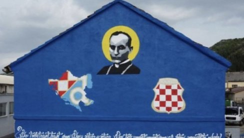 USTAŠKA DRŽAVA I STEPINAC DOBILI MURAL: Karta zamišljene NDH osvanula na zidu u BiH USTAŠKA DRŽAVA I STEPINAC DOBILI MURAL: Karta zamišljene NDH osvanula na zidu u BiH