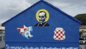 УСТАШКА ДРЖАВА И СТЕПИНАЦ ДОБИЛИ МУРАЛ: Карта замишљене НДХ осванула на зиду у БиХ УСТАШКА ДРЖАВА И СТЕПИНАЦ ДОБИЛИ МУРАЛ: Карта замишљене НДХ осванула на зиду у БиХ