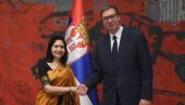 POLITIČKI DIJALOG SRBIJE I INDIJE KREĆE NOVOUTVRĐENIM TEMPOM: Predsednik Vučić primio akreditivna pisma novoimenovane ambasadorke (FOTO)