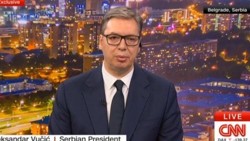 VUČIĆ NA SI-EN-ENU: Srbiji nisu potrebni incidenti, Kurti etnički čisti Srbe sa Kosova i Metohije (FOTO) VUČIĆ NA SI-EN-ENU: Srbiji nisu potrebni incidenti, Kurti etnički čisti Srbe sa Kosova i Metohije (FOTO)