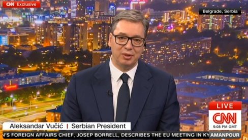 VUČIĆ NA CNN: Vojska Srbije nije podigla borbenu gotovost VUČIĆ NA CNN: Vojska Srbije nije podigla borbenu gotovost