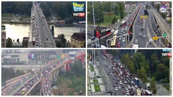 ПОТПУНИ КОЛАПС САОБРАЋАЈА У БЕОГРАДУ: Највећи део застоја махом у центру, возила миле (ФОТО) ПОТПУНИ КОЛАПС САОБРАЋАЈА У БЕОГРАДУ: Највећи део застоја махом у центру, возила миле (ФОТО)