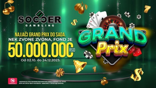 SOCCERBET GAMBLING РЕВОЛУЦИЈА – ЗГРАБИ ЈЕДНУ ОД 25.000 НАГРАДА SOCCERBET GAMBLING РЕВОЛУЦИЈА – ЗГРАБИ ЈЕДНУ ОД 25.000 НАГРАДА