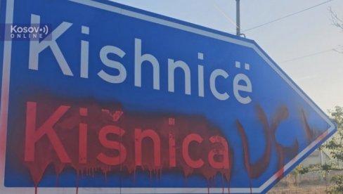 NOVA PROVOKACIJA: Osvanuo grafit OVK kod Gračanice, prefarban naziv sela na srpskom NOVA PROVOKACIJA: Osvanuo grafit OVK kod Gračanice, prefarban naziv sela na srpskom