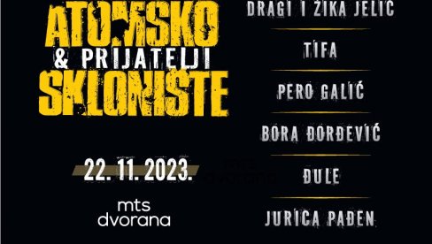POZNATA JOŠ DVA GOSTA NA VELIKOM KONCERTU ATOMSKO SKLONIŠTE I PRIJATELJI: Bora Čorba i Tifa pevaju u čast Serđa Blažića POZNATA JOŠ DVA GOSTA NA VELIKOM KONCERTU ATOMSKO SKLONIŠTE I PRIJATELJI: Bora Čorba i Tifa pevaju u čast Serđa Blažića