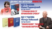 DANAS NA ŠTANDU “NOVOSTI” NA SAJMU KNJIGA Gosti: Žiža Radivojević i Matija Bećković DANAS NA ŠTANDU “NOVOSTI” NA SAJMU KNJIGA Gosti: Žiža Radivojević i Matija Bećković