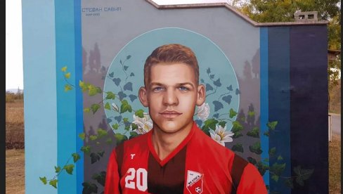 TRAGIČNO STRADALI MLADI FUDBALER DOBIO MURAL: Marija Komarac oslikala njegov lik na ulazu u Donje Vidovo (FOTO) TRAGIČNO STRADALI MLADI FUDBALER DOBIO MURAL: Marija Komarac oslikala njegov lik na ulazu u Donje Vidovo (FOTO)