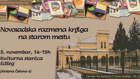НОВОСАДСКА РАЗМЕНА КЊИГА: У КС Еђшег у недељу, 5. новембра НОВОСАДСКА РАЗМЕНА КЊИГА: У КС Еђшег у недељу, 5. новембра