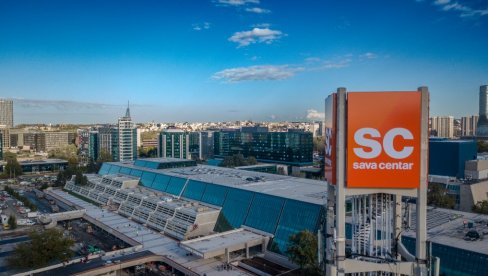 NOVI POČETAK: Sava centar predstavio novi logo na svom totemu NOVI POČETAK: Sava centar predstavio novi logo na svom totemu