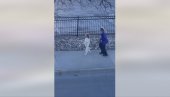 NEOBIČNA ŠETNJA PSA I NJEGOVOG VLASNIKA: Od prvog trenutka ćete se nasmejati (FOTO/VIDEO)