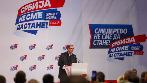 VUČIĆEVA SNAŽNA PORUKA IZ SMEDEREVA: U ovoj zemlji odlučuju građani Srbije, a ne bilo koja ambasada (VIDEO) VUČIĆEVA SNAŽNA PORUKA IZ SMEDEREVA: U ovoj zemlji odlučuju građani Srbije, a ne bilo koja ambasada (VIDEO)
