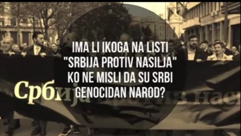 LISTA SRBIJA PROTIV NASILJA MISLI DA SU SRBI GENOCIDAN NAROD: Sramne izjave opozicije (VIDEO) LISTA SRBIJA PROTIV NASILJA MISLI DA SU SRBI GENOCIDAN NAROD: Sramne izjave opozicije (VIDEO)