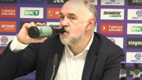 POJEO PARTIZAN, PA POPIO PIVO: Pablo Laso se baš opustio, a Željko Obradović... (VIDEO)