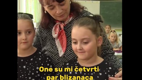 ČAK ČETIRI PARA BLIZANACA IDE U ISTI RAZRED: Mnogi misle da vide duplo, a ovako ih učiteljica razlikuje (FOTO/VIDEO) ČAK ČETIRI PARA BLIZANACA IDE U ISTI RAZRED: Mnogi misle da vide duplo, a ovako ih učiteljica razlikuje (FOTO/VIDEO)