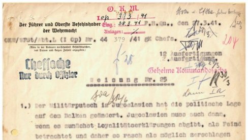HITLEROVA DIREKTIVA KUPLJENA ZA 42.500 DOLARA: Muzej žrtava genocida objavio detalje vezane za kupovinu dragocenog istorijskog artefakta HITLEROVA DIREKTIVA KUPLJENA ZA 42.500 DOLARA: Muzej žrtava genocida objavio detalje vezane za kupovinu dragocenog istorijskog artefakta