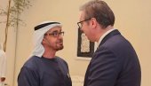 SREĆAN SAM I PONASAN NA UGLED NAŠE ZEMLJE U EMIRATIMA: Vučić o sastanku sa šeikom Bin Zajedom