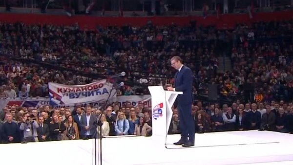 ВУЧИЋ ДРЖИ ГОВОР У ПУНОЈ АРЕНИ: Хвала за вашу безрезервну подршку (ВИДЕО) ВУЧИЋ ДРЖИ ГОВОР У ПУНОЈ АРЕНИ: Хвала за вашу безрезервну подршку (ВИДЕО)