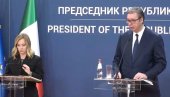 ВУЧИЋ И МЕЛОНИ СЕ ОБРАТИЛИ НАКОН САСТАНКА Председник поручио: У Србији можете да кажете било шта, осим да нисмо добри домаћини (ФОТО/ВИДЕО)