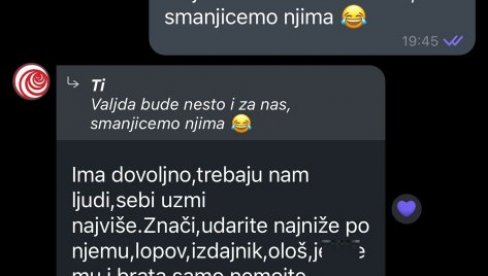 JUČE SAM IMAO SASTANAK SA MARINIKOM, JAČE GAZIMO VUČIĆA Isplivala sramna prepiska vođe Đilasovih botova - Ja bih mu i decu