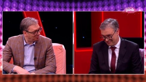 ВУЧИЋ СА ДВОЈНИКОМ У AMI G SHOW: Питање о путевима открило ко је имитатор ВУЧИЋ СА ДВОЈНИКОМ У AMI G SHOW: Питање о путевима открило ко је имитатор