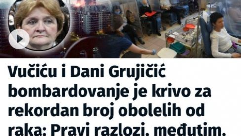 СРАМАН ТЕКСТ НА НОВОЈ - ШОЛАКОВИ МЕДИЈИ БРАНЕ НАТО: Бомбардовање нема везе са канцером, као да су нас цвећем гађали!