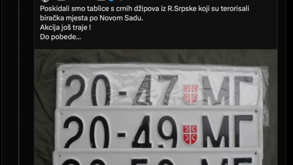 ПРОПАО ПОКУШАЈ ОБМАНЕ: Таблице раскринкале лажи о црним џиповима у Новом Саду (ФОТО) ПРОПАО ПОКУШАЈ ОБМАНЕ: Таблице раскринкале лажи о црним џиповима у Новом Саду (ФОТО)