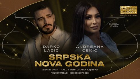 EUFORIJA ZA SRPSKU NOVU GODINU: Darko Lazić i Andreana Čekić obećavaju nezaboravan spektakl na Kopaoniku! EUFORIJA ZA SRPSKU NOVU GODINU: Darko Lazić i Andreana Čekić obećavaju nezaboravan spektakl na Kopaoniku!