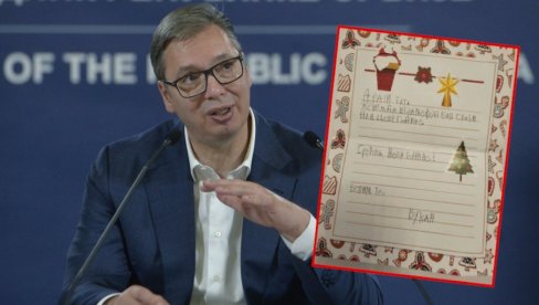 DRAGI TATA, VOLIM TE Vučić objavio čestitku koju je od Vukana dobio za Novu godinu (FOTO) DRAGI TATA, VOLIM TE Vučić objavio čestitku koju je od Vukana dobio za Novu godinu (FOTO)