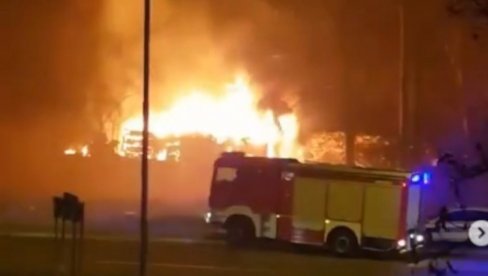 GORI U MIRIJEVU: Zapalio se supermarket, vatrogasci pojurili na lice mesta