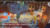 SVEŠTENIK ZA DLAKU IZBEGAO SMRT: Plafon se srušio na metar od njega, crkva se hitno oglasila (VIDEO)