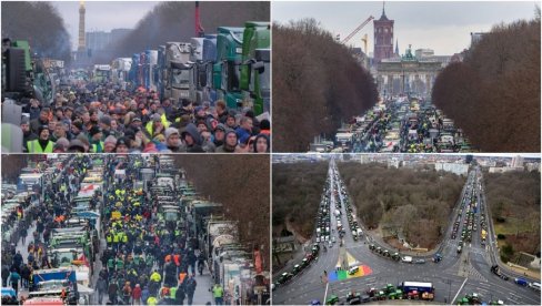 KOLAPS U BERLINU, SVE STOJI: Hiljade poljoprivrednika na velikom protestu, zatvoren centar grada (FOTO) KOLAPS U BERLINU, SVE STOJI: Hiljade poljoprivrednika na velikom protestu, zatvoren centar grada (FOTO)